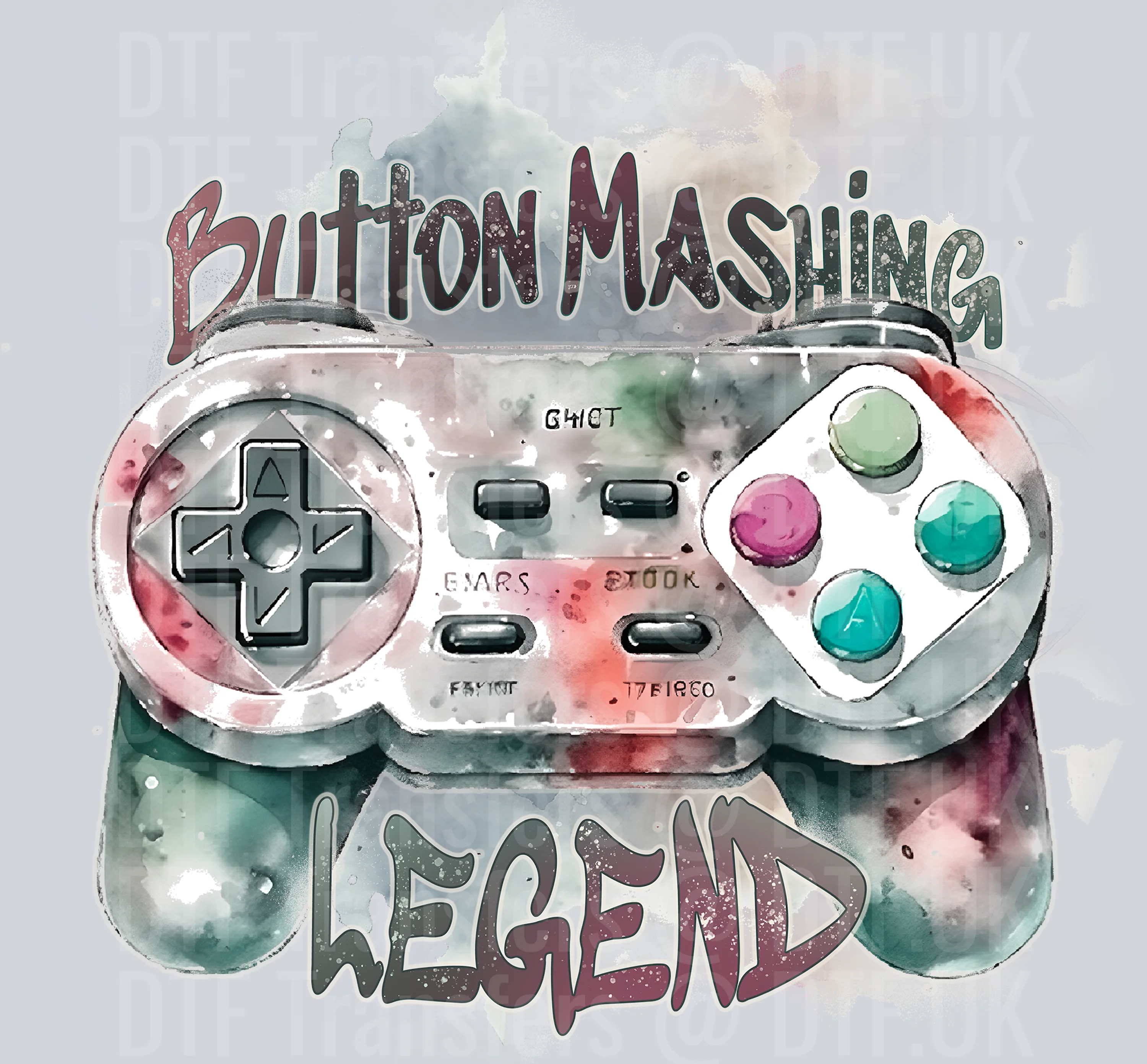 Button Mashing Legend Joystick-Watercolor - Fathers Day - Image 2