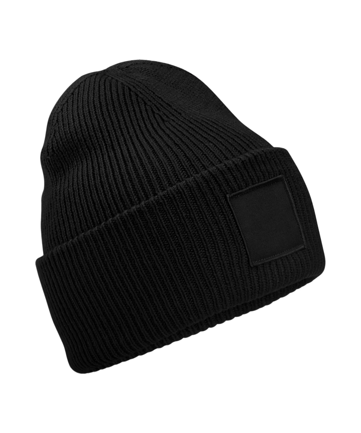 Deep-cuffed tonal patch beanie B336R - Image 6