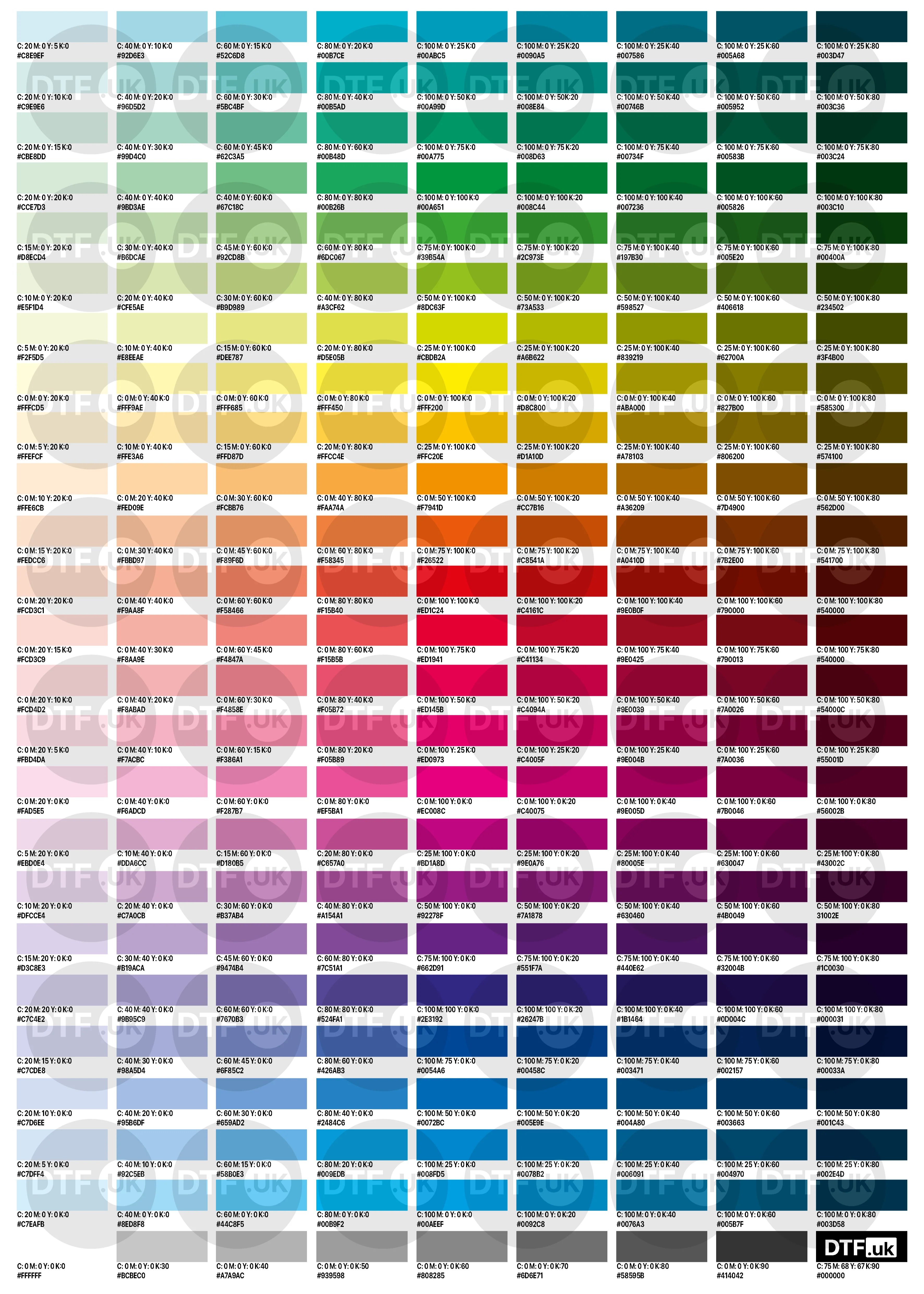 Digital Download – Colour Matching Guide (276 Colours)